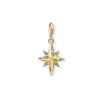 Thomas Sabo Charm Farbiger Stern gold 