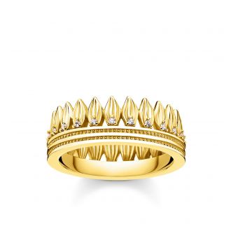 Thomas Sabo D-Ring Krone Blätter Gelb 