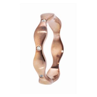veto Collect Ring 4mm Stahl rosé Zirkonia 